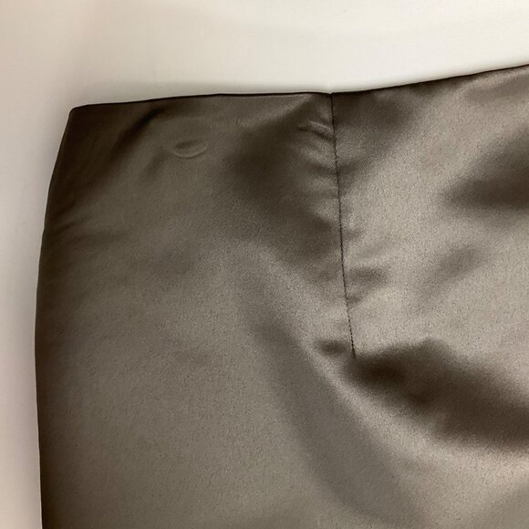 New Image Two-Piece Gray Corset Sweep Train Silk Womens Sz 10 Formal Dress Prom - Picture 13 of 16